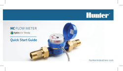 HC FLOW METER Quick Start Guide