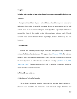 Chapter-4 Isolation and screening of microalgae for