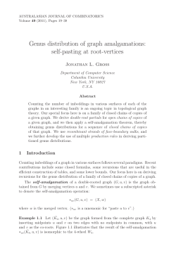 Genus distribution of graph amalgamations: self