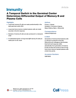 A Temporal Switch in the Germinal Center Determines