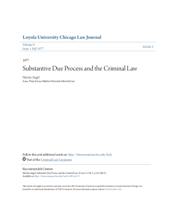 Substantive Due Process and the Criminal Law