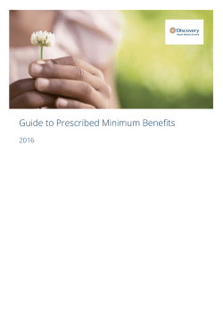 2016 Guide to prescribed minimum benefits