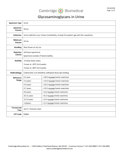 Glycosaminoglycans, Urine