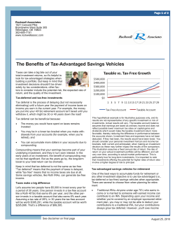 The Benefits of Tax-Advantaged Savings Vehicles