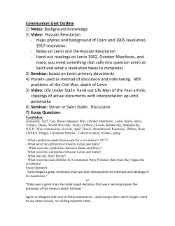 communism unit package 2015 - Westgate Mennonite Collegiate