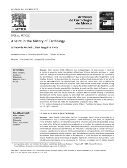 A saint in the history of Cardiology