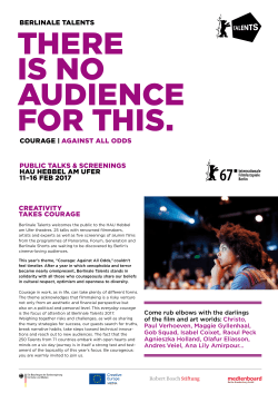 Berlinale Talents Brochure