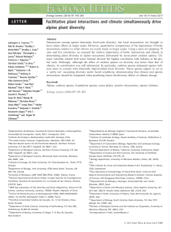 Facilitative plant interactions and climate simultaneously drive