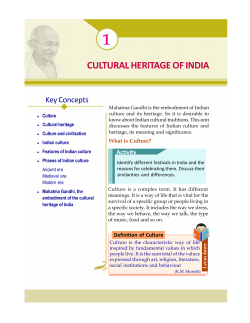 CULTURAL HERITAGE OF INDIA