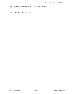 The Power of Market Fundamentalism: Karl Polanyi`s