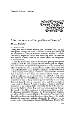 A further review of the problem of `escapes`