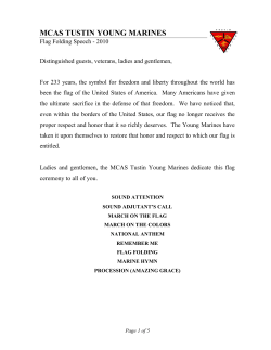 Flag Folding Ceremony - Tustin Young Marines