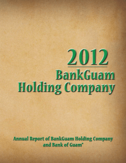 BankGuam Holding 2012 Annual Report