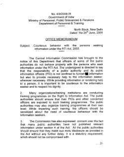 Courteous behaviour with information seekers