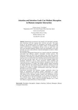 Attention and Intention Goals Can Mediate Disruption in Human