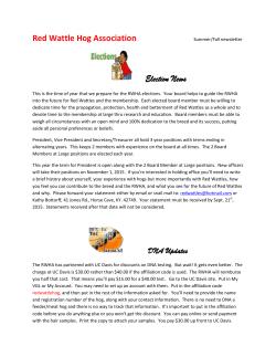 Summer/Fall 2015 (Election Newsletter)