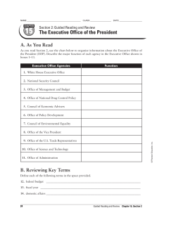 The Executive Office of the President