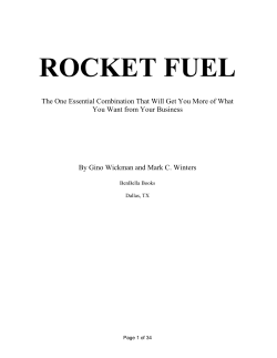 Rocket Fuel Manuscript