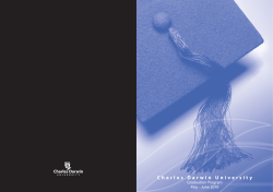 May 2010 - Charles Darwin University