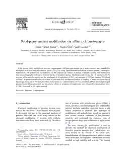 S olid-phase enzyme modification via affinity chromatography
