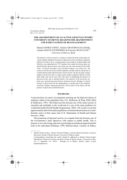 155 the abandonment of an active lifestyle within university students