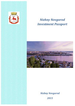 Nizhny Novgorod Investment Passport