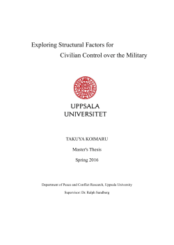 Exploring Structural Factors for Civilian Control over the Military