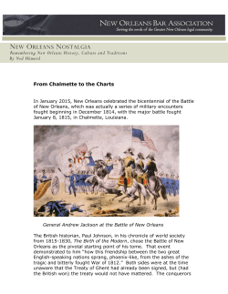 From Chalmette to the Charts - New Orleans Bar Association