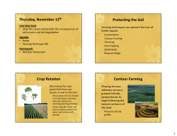 Thursday, November 12th Protecting the Soil Crop Rotation Contour