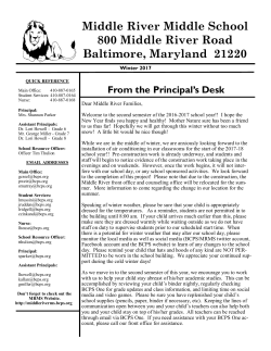 MRMS Winter Newsletter 2016-2017