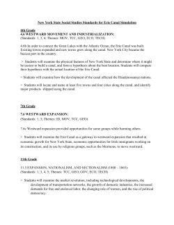 Erie Canal Sumulatation Standards