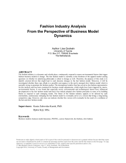 Fashion Industry Analysis From the Perspective of Business Model
