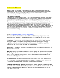 Health Benefits of Blueberries