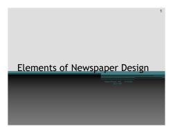 Elements of Newspaper Design