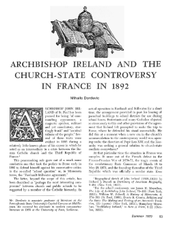 Archbishop Ireland and the Church-state controversy in