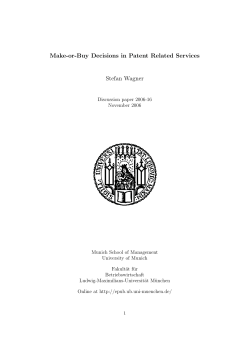 Make-or-Buy Decisions in Patent Related