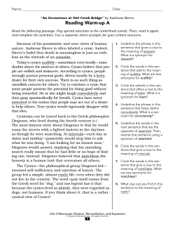 "Owl Creek" worksheets