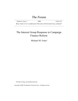 The Interest Group Response to Campaign