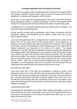 A thought experiment over the climate of the Earth.