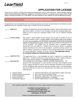 License Application - Learfield Licensing Partners