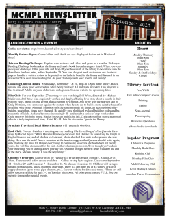 September 2016 - Mary C. Moore Public Library