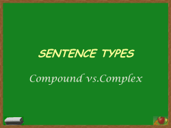 sentence types - Moore Middle School
