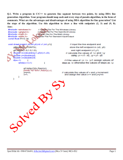 Q.1. Write a program in C/C++ to generate line segment between