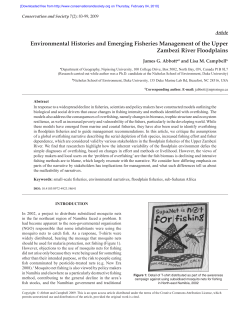 Environmental Histories and Emerging Fisheries Management of the