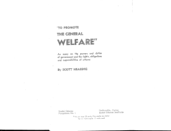 To Promote the General Welfare