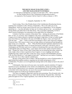 III. The Rocky Road to Ratification