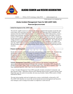 13-03 AIMT Position Quals - Alaska Search and Rescue Association