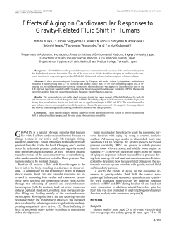 Effects of Aging on Cardiovascular Responses to Gravity