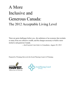 A More Inclusive and Generous Canada: