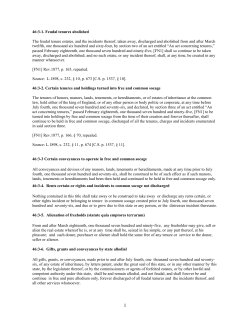 46:3-1. Feudal tenures abolished The feudal tenure estates, and the